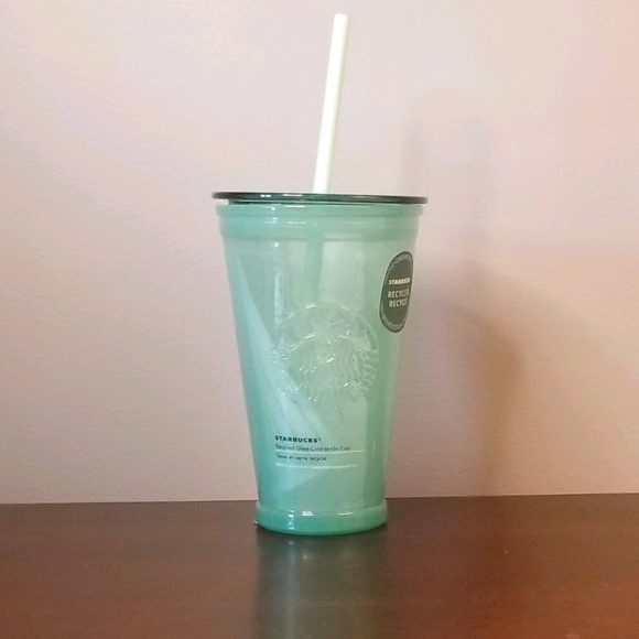 Starbucks Recycled Glass Frosted Green Tumbler - Picture 2 of 6